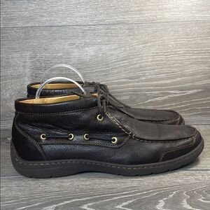 Sperry Top Sider Gold Cup Men’s Sz 11.5M Soft Dark Brown Leather Lace Up Chukka